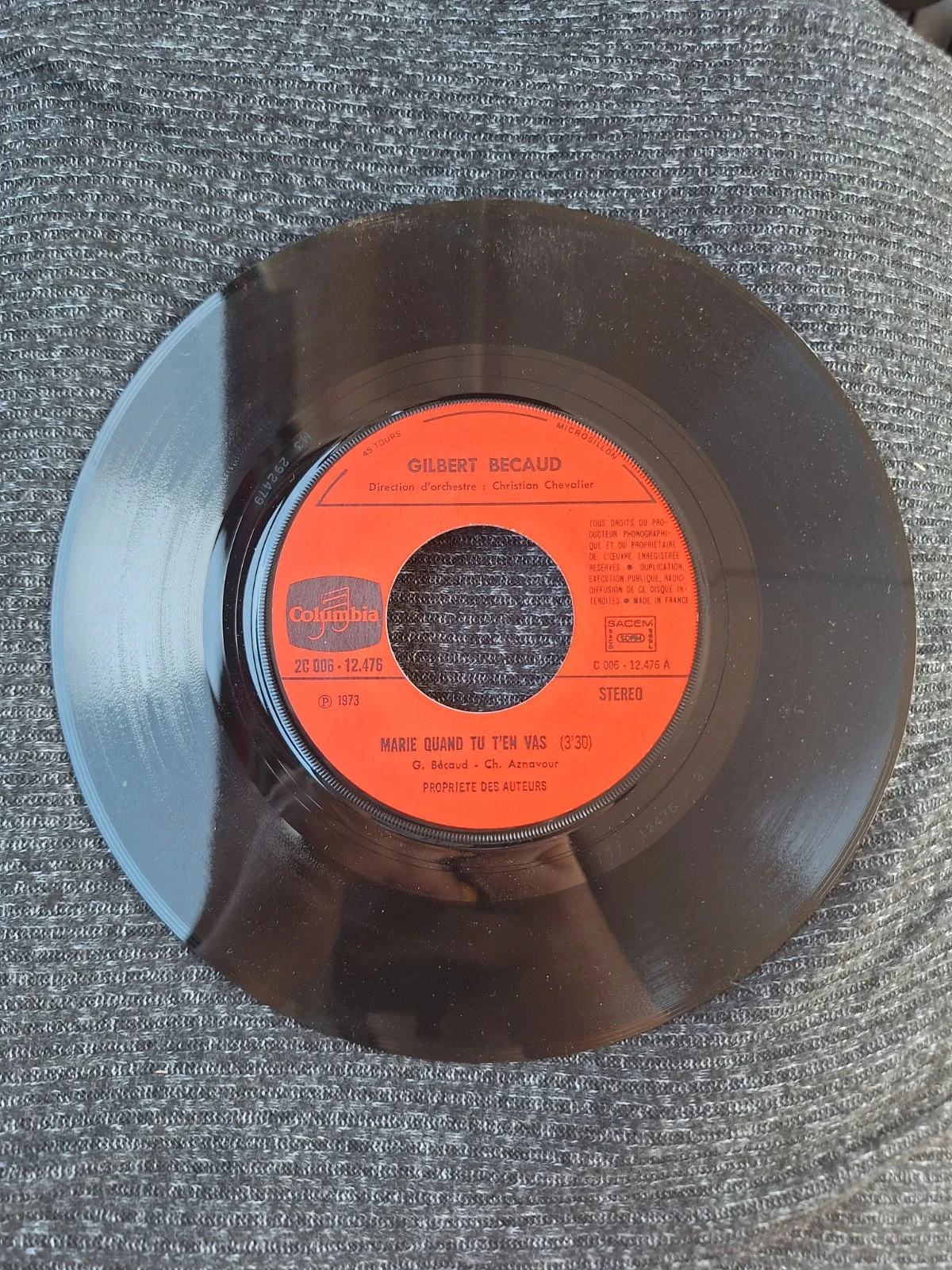 Vinyle Gilbert Becaud L Indien – photo 3